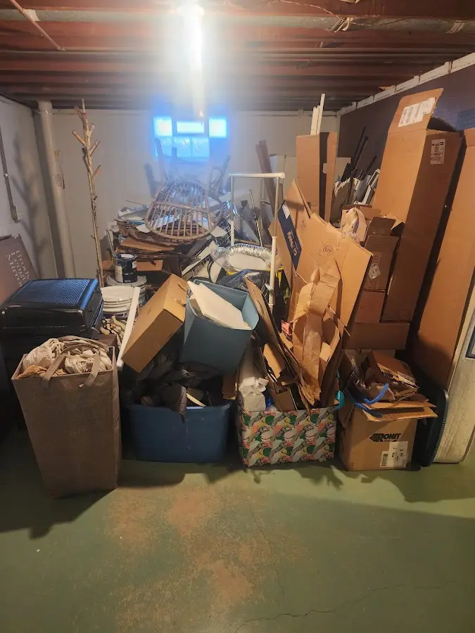 Roll-off dumpster container at job site for 20 Yard Dumpster Rental in Pendleton